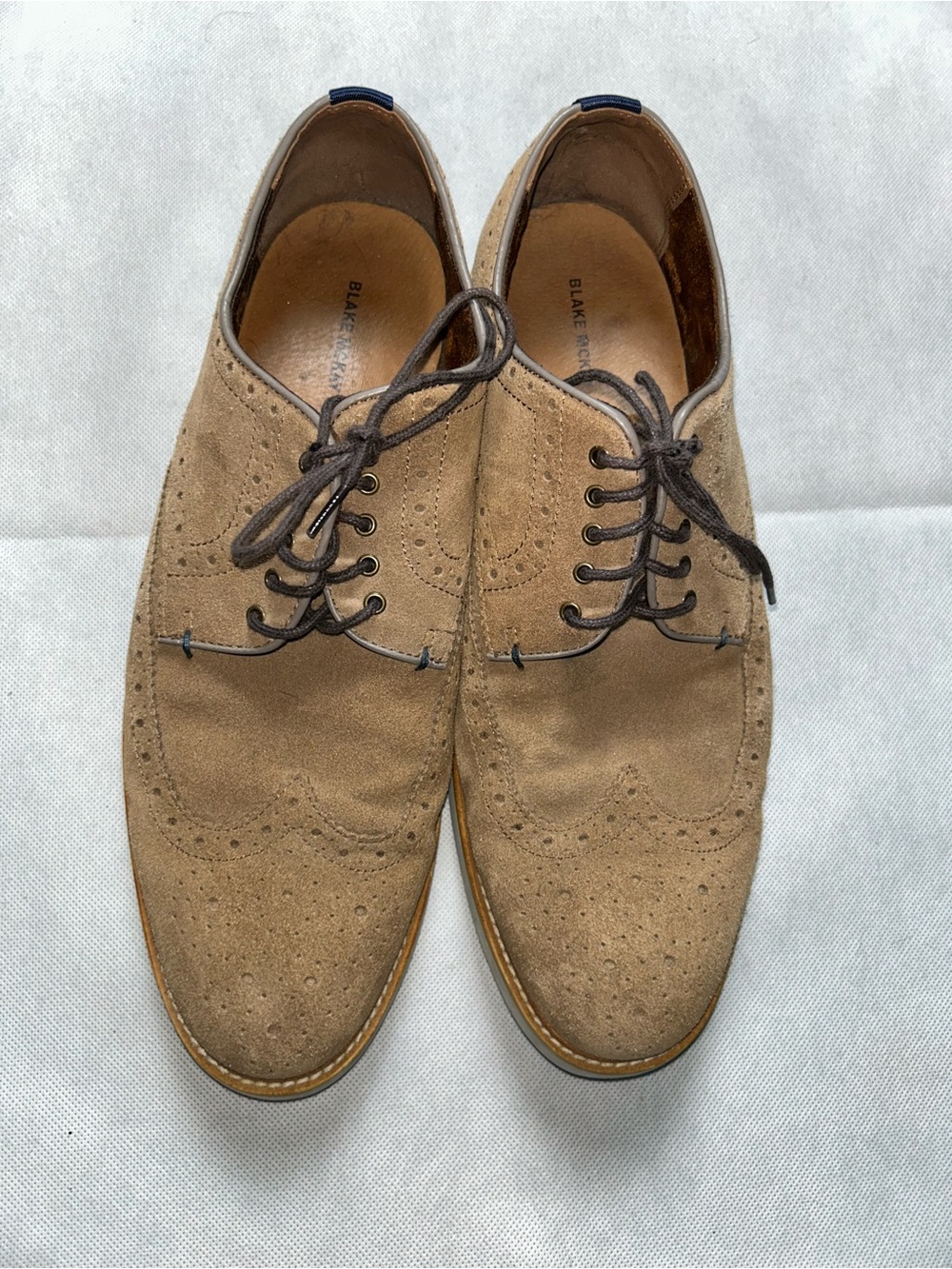 Blake McKay Carson leather suede tan lace up shoes size 11